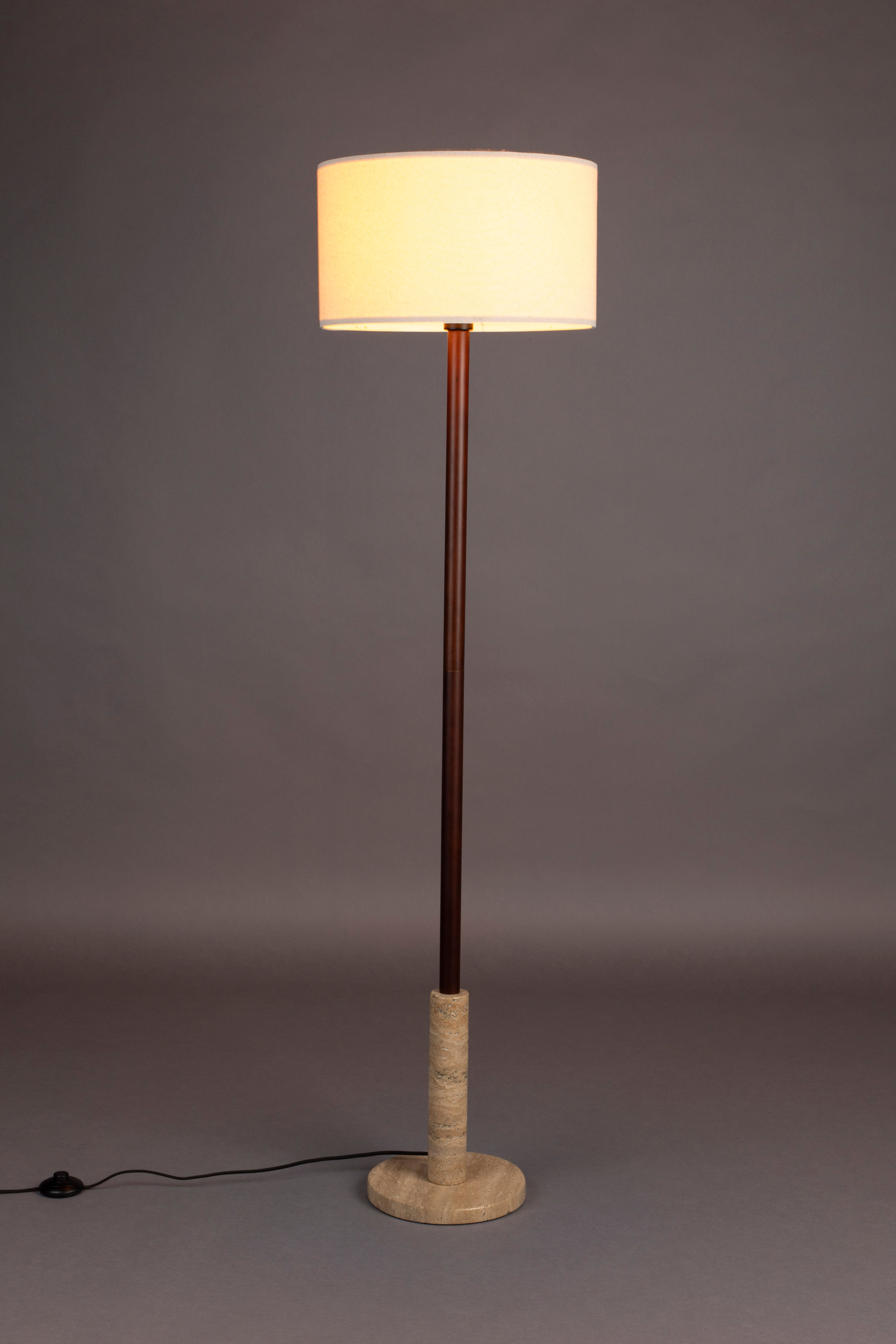 Dutchbone Yesckson Travertine Marble Floor Lamp